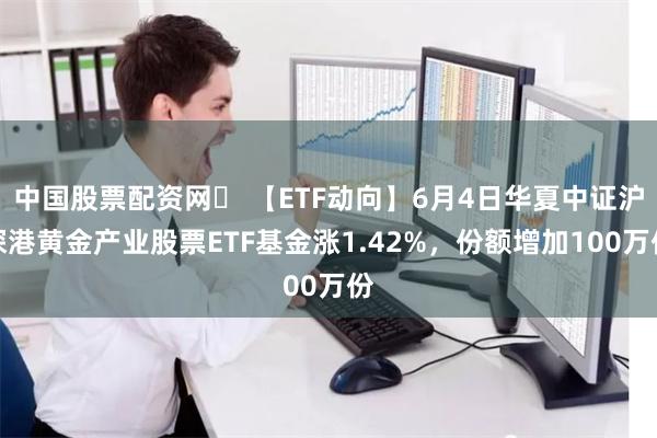 中国股票配资网	 【ETF动向】6月4日华夏中证沪深港黄金产业股票ETF基金涨1.42%，份额增加100万份