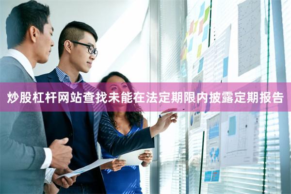 炒股杠杆网站查找未能在法定期限内披露定期报告